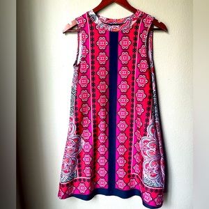 ALYX bright and colorful boho pink red and Navy tunic style